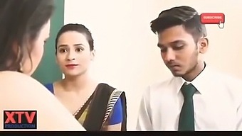 College Student And Teacher Engage In Intimate Dorm Room Session