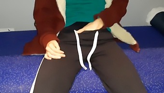 Three Individuals Engage In Sexual Activity On A Train
