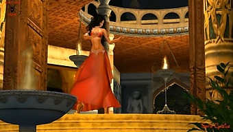 Dancing Fantasy Girl With Red Belly