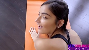 Step Sisters Emily Willis And Codey Steele In Hardcore Yoga Session