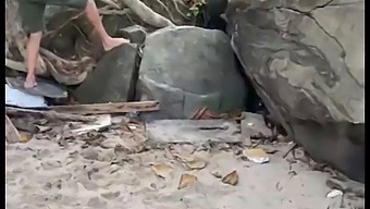 Group Sex On The Beach With Spectators